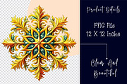 Watercolor Snowflake Clipart Bundle, a Work Illustration by Dream Creation (Thumbnail 4 of 6)