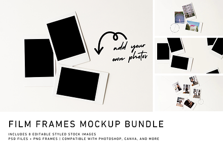 Film Photo Pile Mockup Bundle psd, a Product Mockup by Pretty Techie