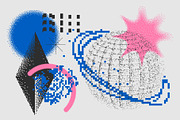 126 Vector Dither Textured Clip Arts, a Graphic by softulka (Thumbnail 13 of 19)