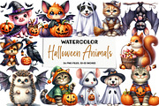 Halloween Animals Clipart, an Illustration by DreamArtGraphic (Thumbnail 1 of 5)