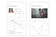 Fitness & Gym Workout Adobe XD App, an UI Kit Template by themelove (Thumbnail 8 of 9)