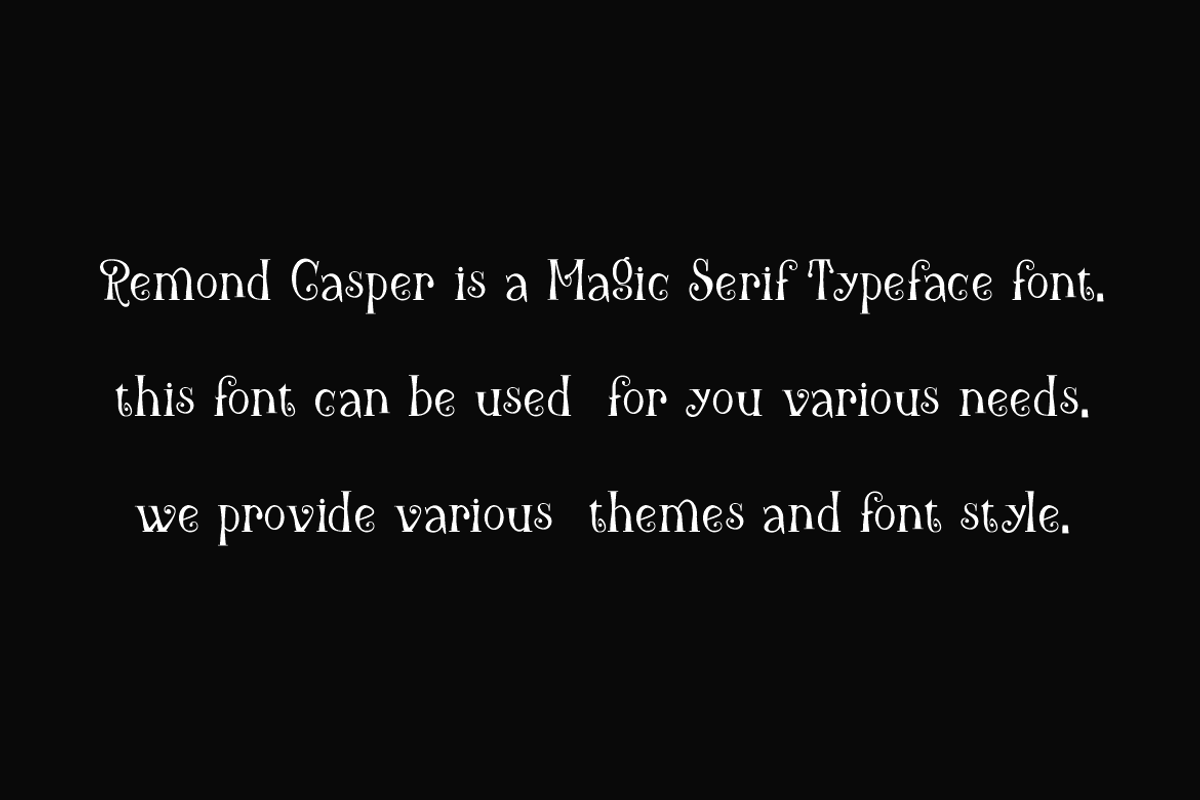 Remond Casper - Magic Halloween Font, a Serif Font by Iqsiart Studio (Photo 3 of 7)