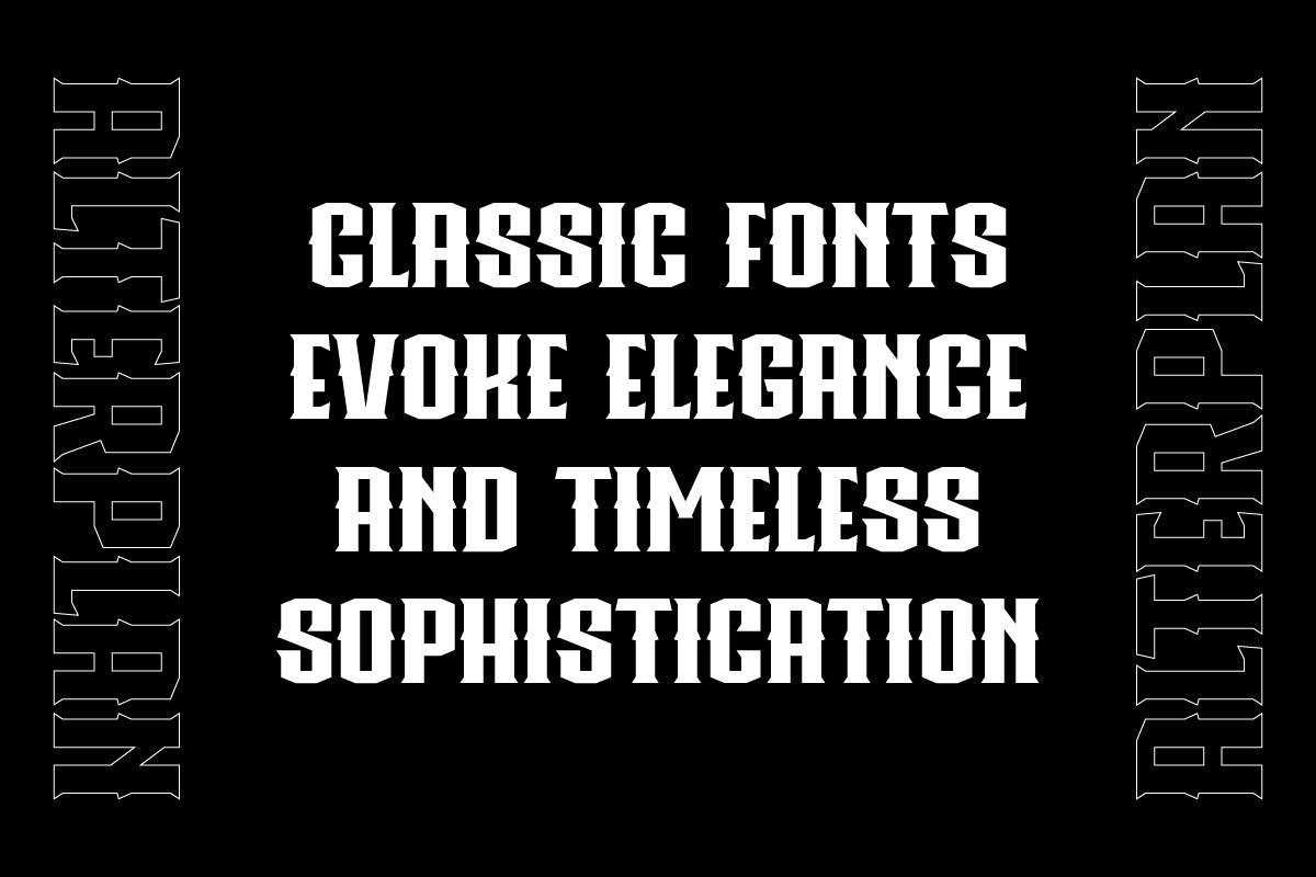 Alterplan Classic Display Font, a Blackletter Font by IHDSTD (Photo 3 of 7)