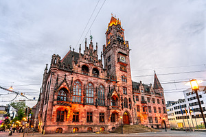 Neo-Gothic architecture of Rathaus St. Johann in Saarbrucken, an Architecture Photo by Leonid Andronov