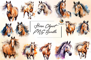 15 Horse Clipart Sublimation PNG