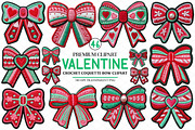 Crochet Valentine Coquette Bow Clipa, an Illustration by cherrydesign (Thumbnail 1 of 4)