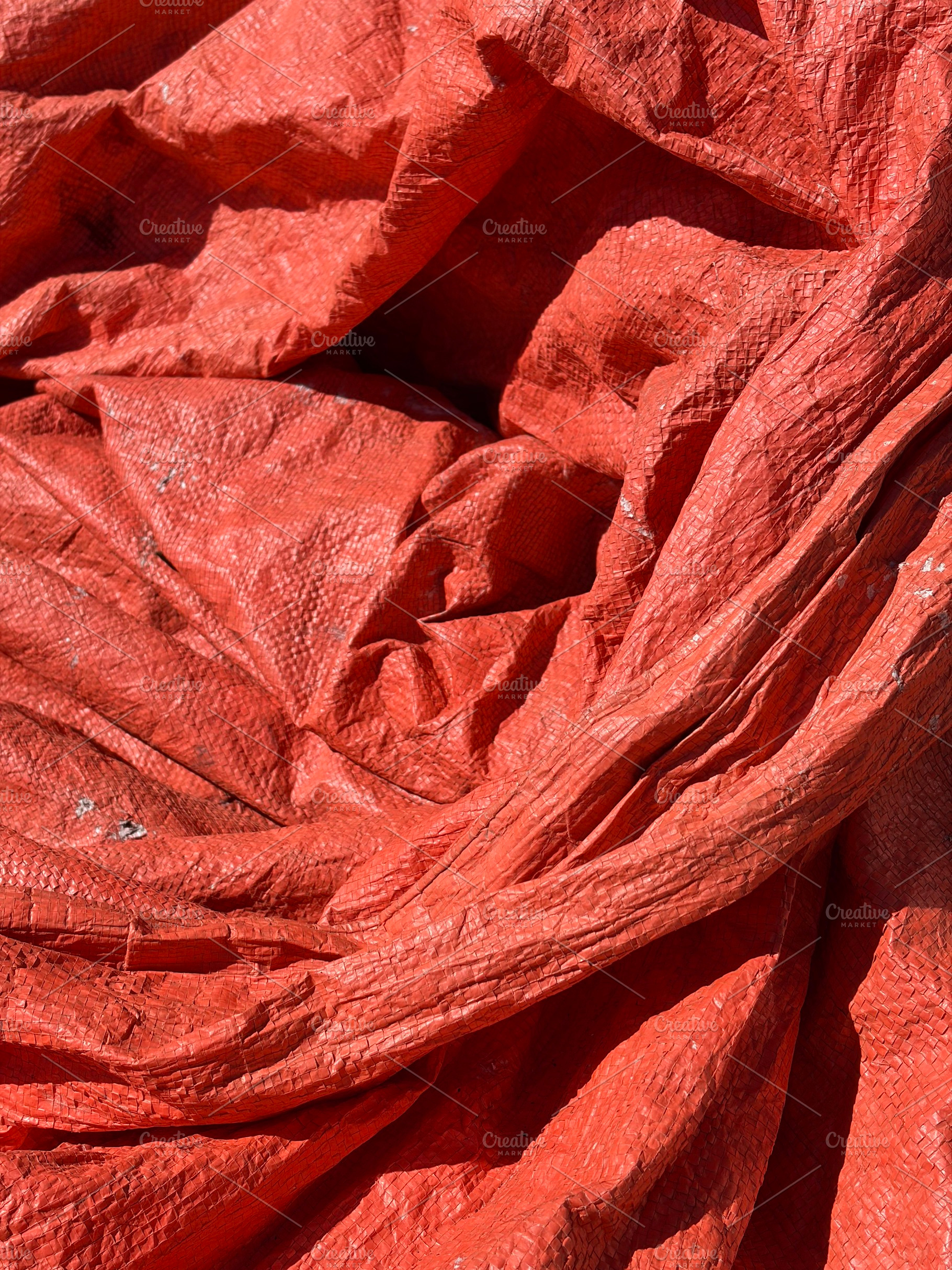 Orange Tarp Design, an Abstract Photo by Color FFF