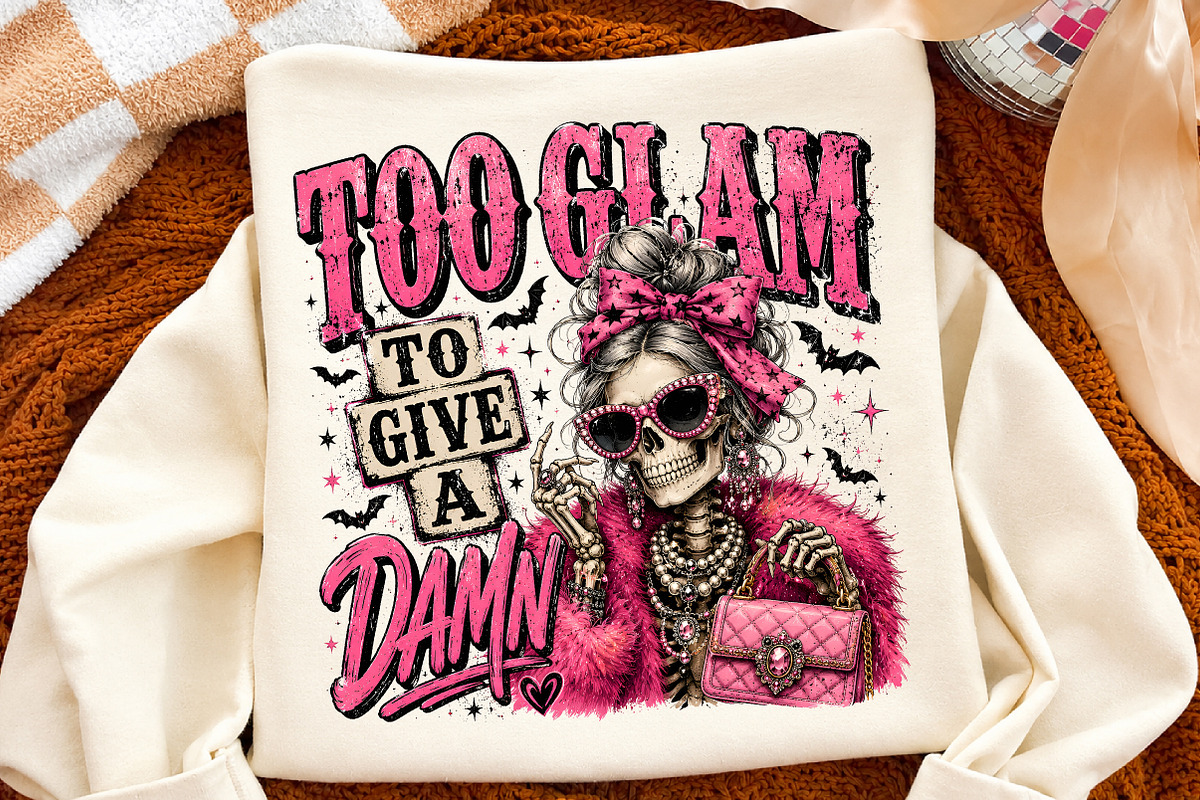 Preppy Skeleton PNG Design,Too Glam, a Person Illustration by Libby Wishes (Photo 3 of 3)