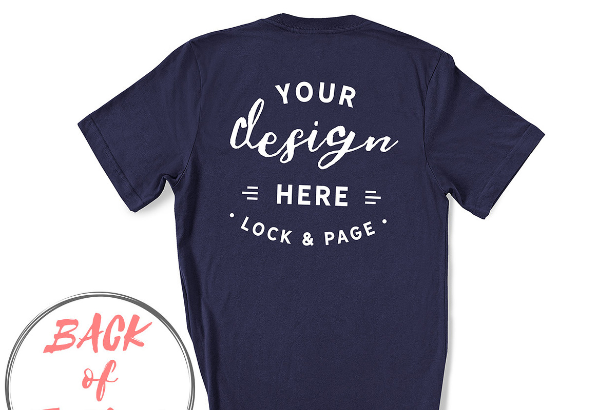 Back Of T-Shirt BC3001 Mockup Bundle, a Shirt Mockup by lock and page (Photo 10 of 88)