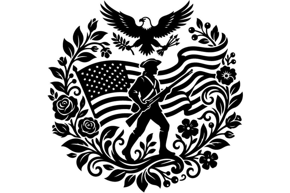Patriotic Military Emblem Vintage, an Object Graphic by Gfx_Store (Photo 6 of 16)