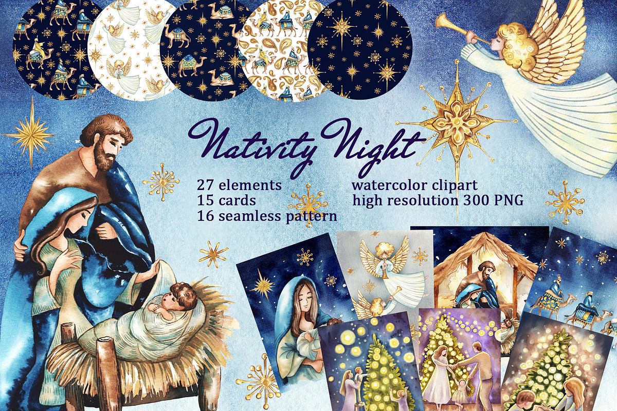 Nativity Night, an Illustration by LiliaUdod (Photo 1 of 8)