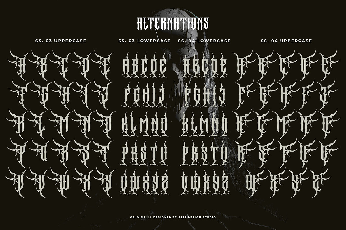 Megasord Typeface, a Blackletter Font by alit design (Photo 12 of 20)