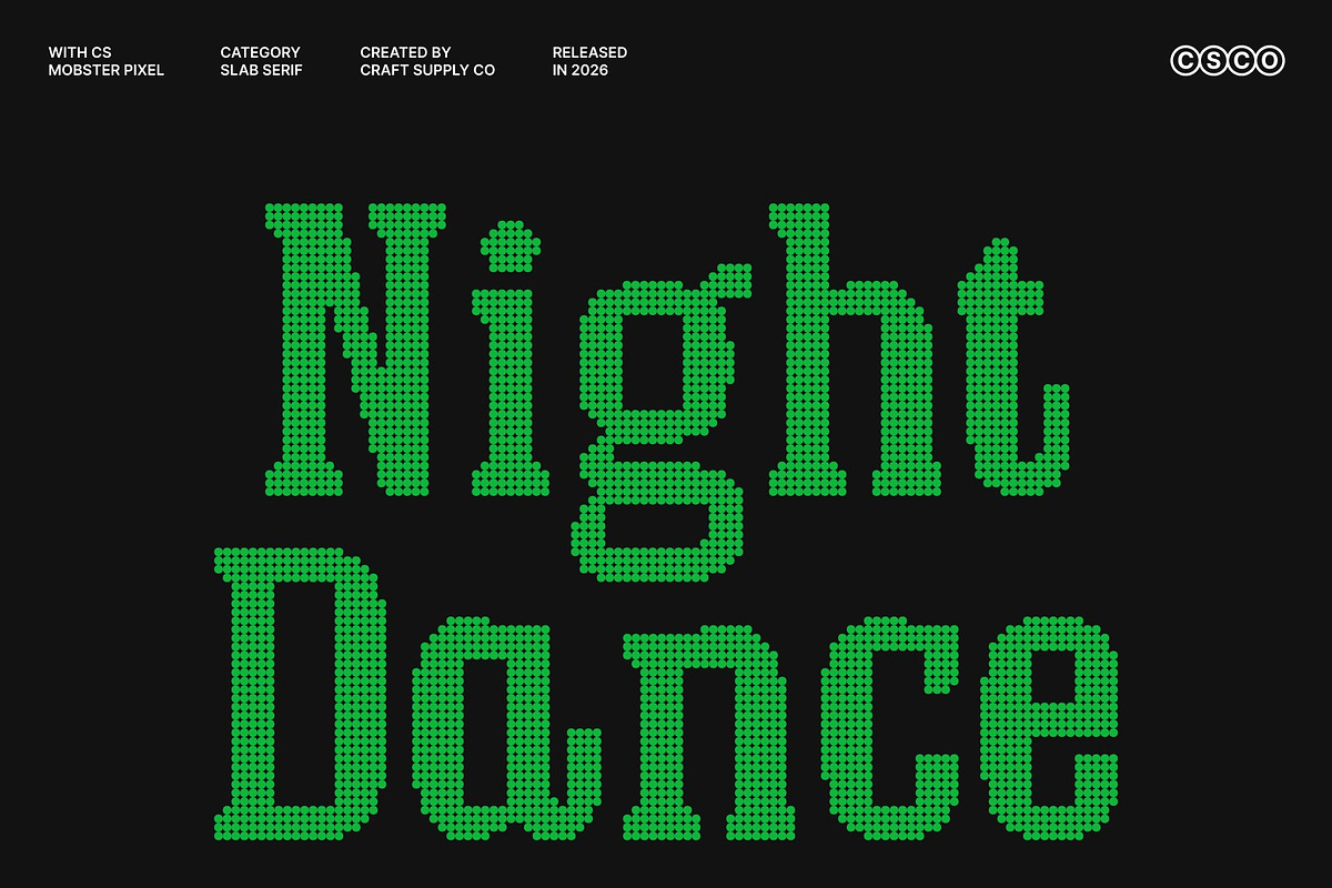CS Mobster Disco, a Slab Serif Font by Craft Supply Co. (Photo 2 of 8)