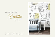 Line - female portraits & patterns, a Pattern Graphic by Pretty Meerkat (Thumbnail 3 of 11)