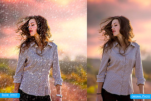 Real Snow Effect Photoshop Actions