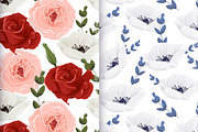 5 Seamless Floral Patterns + Freebie, a Pattern Graphic by Inna Moreva (Thumbnail 3 of 5)
