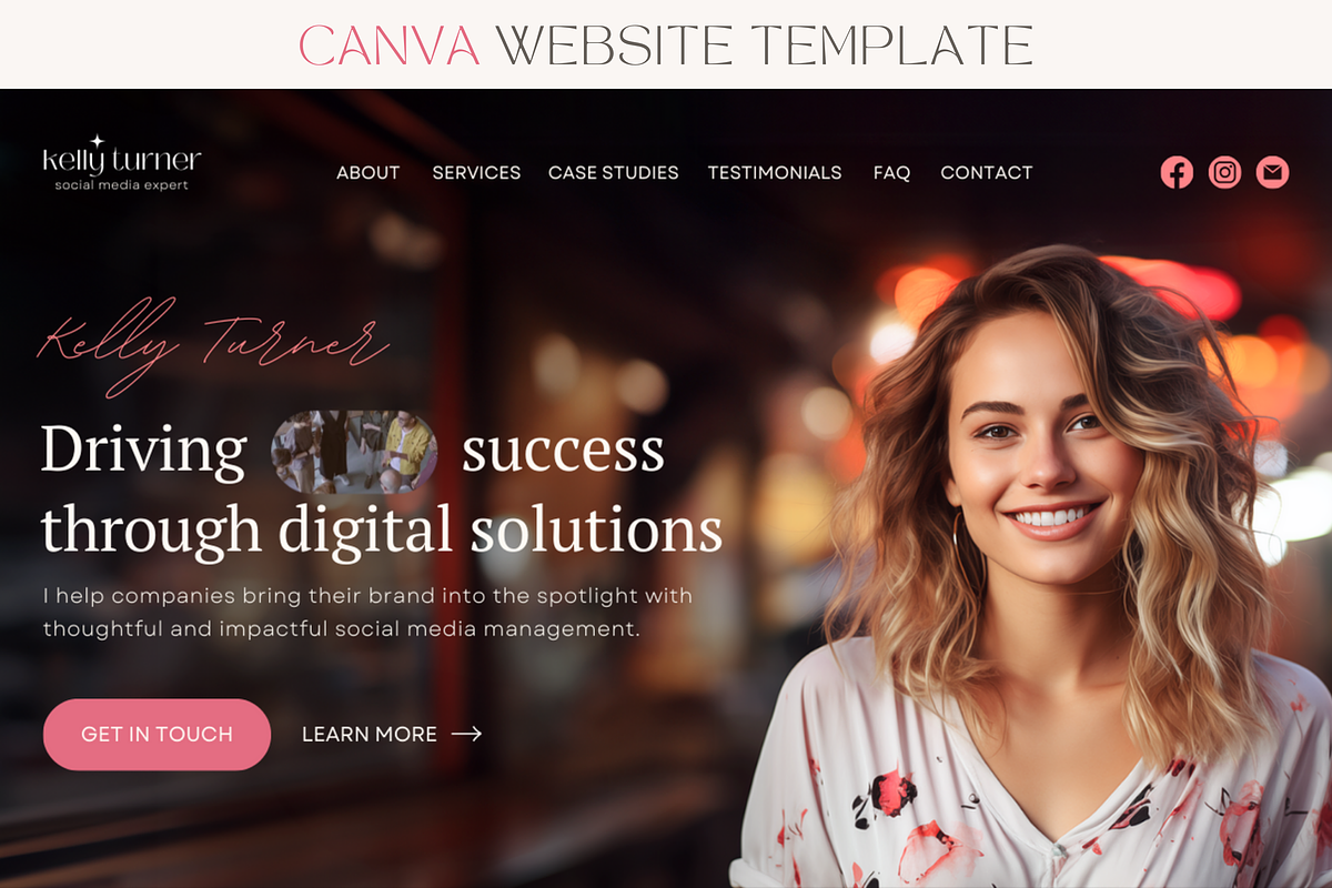 Social Media Manager Website, a Landing Page Template by vectorocean (Photo 1 of 11)