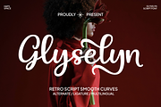 Gliselyn Elegant Retro Script, a Script Font by Haps Space (Thumbnail 1 of 11)