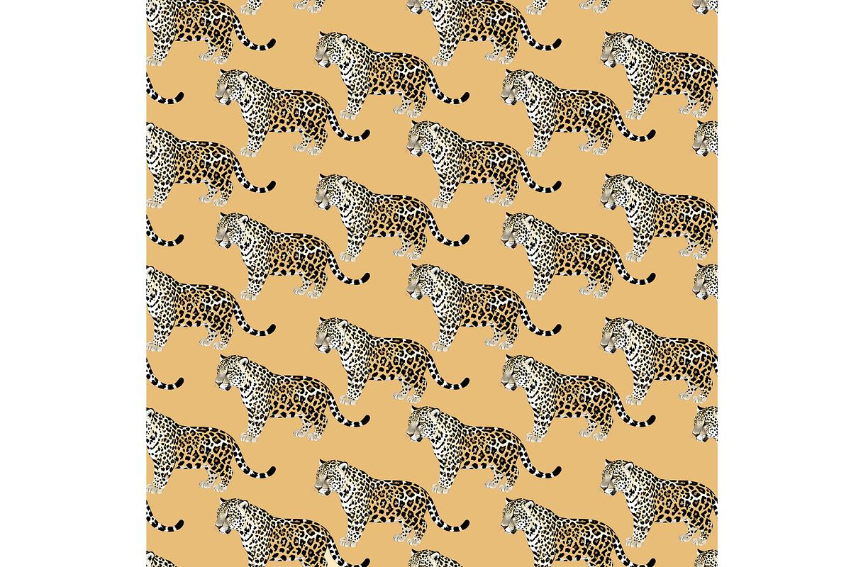 Tiger On Orange Seamless Repeat, a Pattern Graphic by Sharon Schwalbe (Photo 4 of 4)