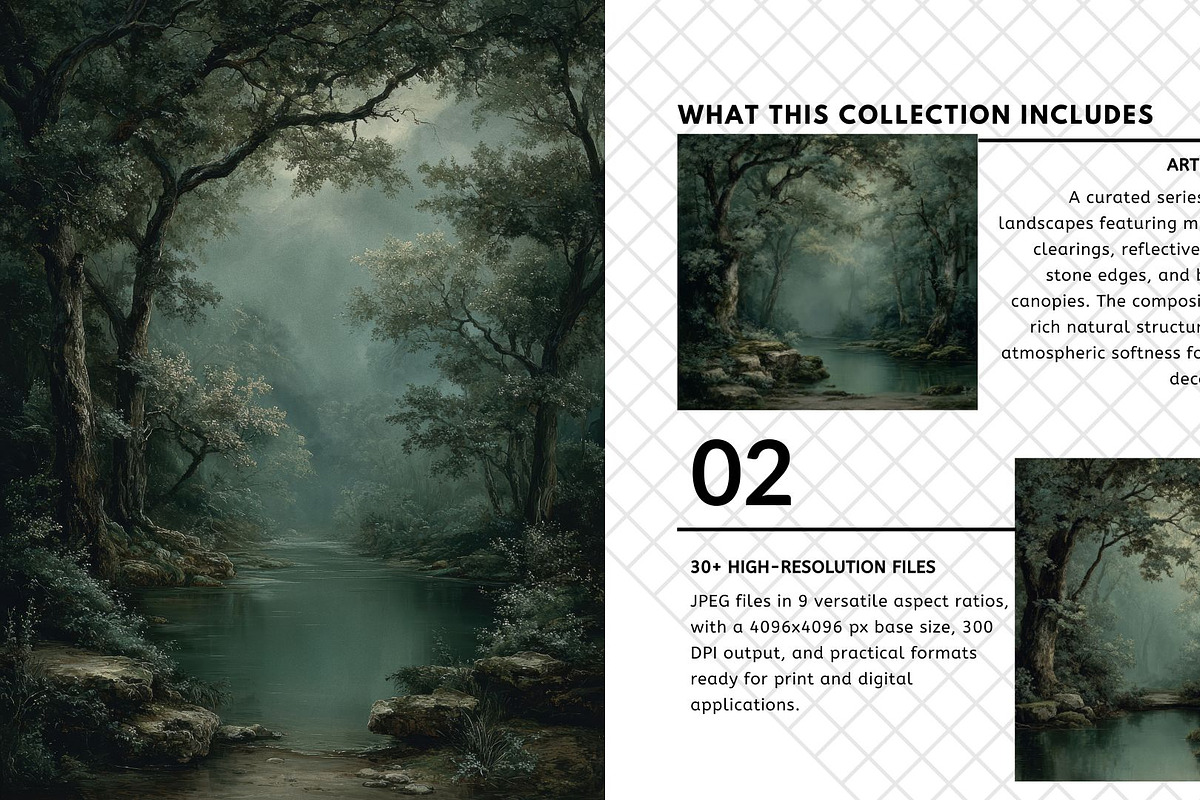 30+ Tuscan Oak Forest Mist Bundle, a Decorative Illustration by Virgo Studio (Photo 3 of 6)