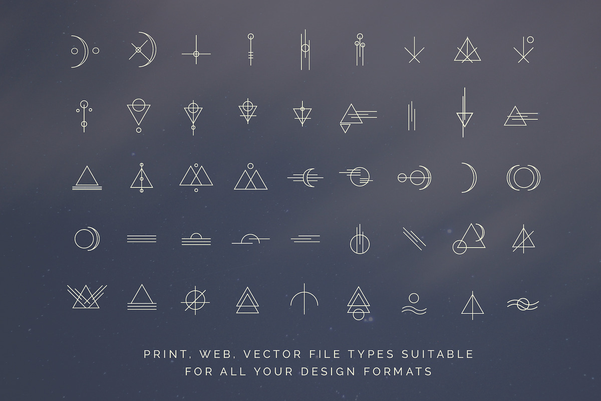 Sacred Geometric Tarot Minimal Icons, an Outline Icon by CreativeWilderness (Photo 6 of 12)