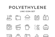 Set line icons of polyethylene, an Outline Icon by motorama (Thumbnail 1 of 2)