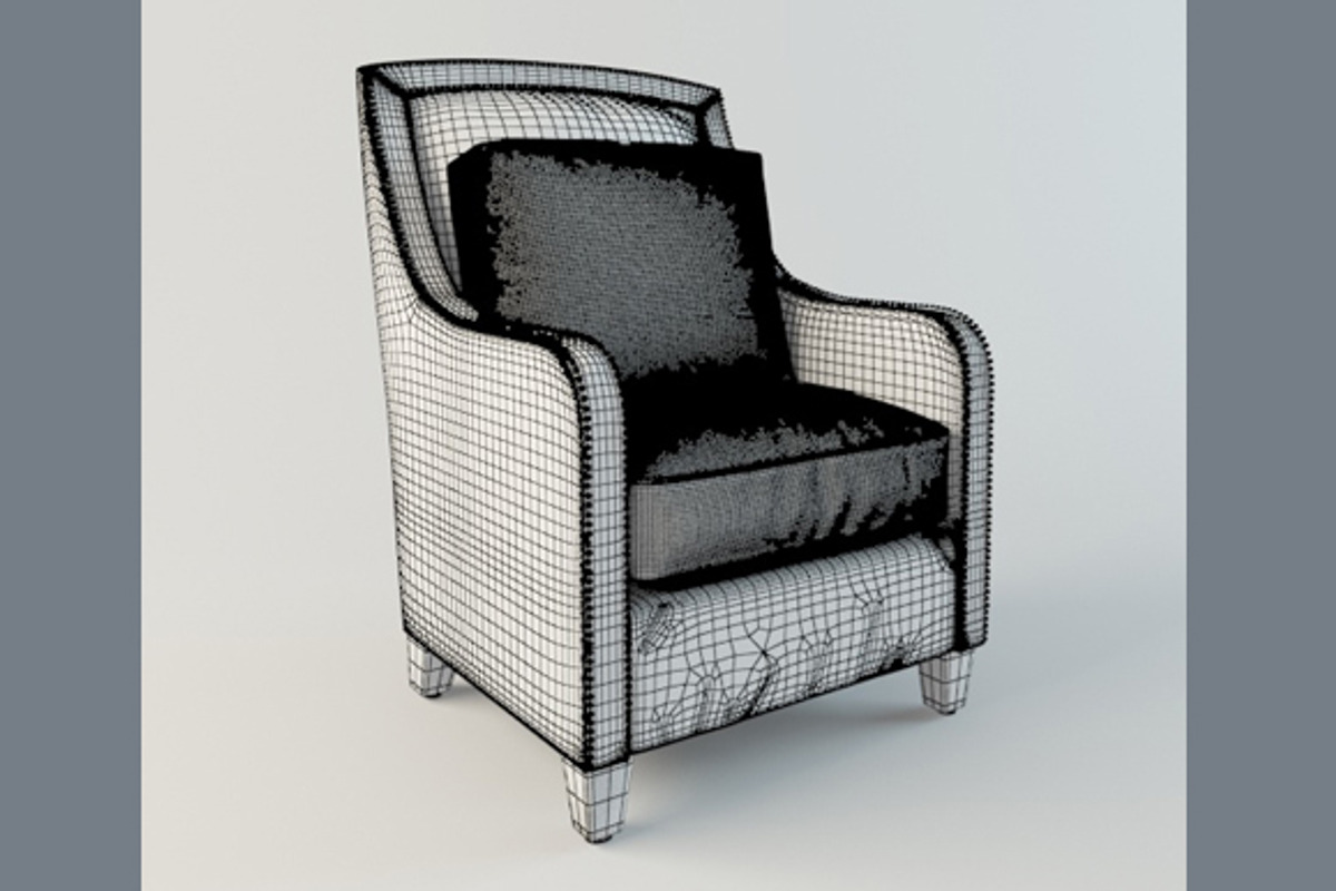 Federico Leather Chair, a Furniture 3D Model by 3Dpapa (Photo 4 of 4)