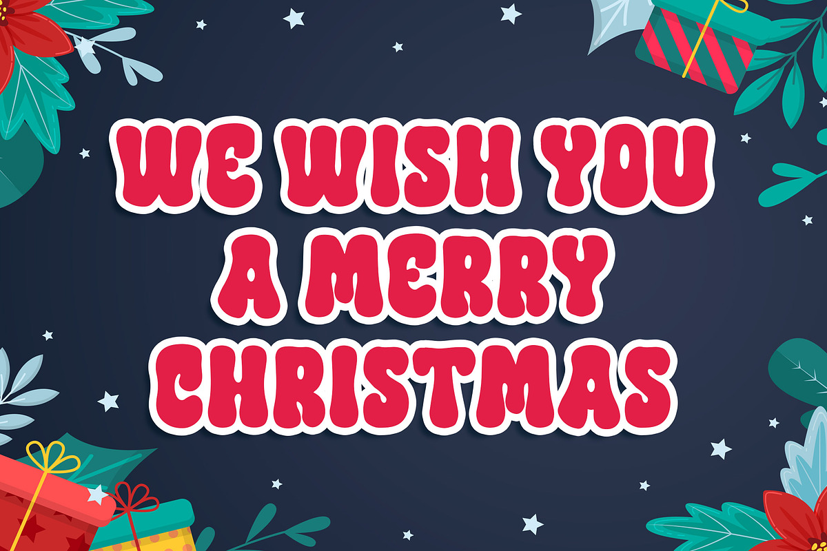 Christmas Bubble a Bouncy Playful Fo, a Serif Font by Blankids Studio (Photo 2 of 5)