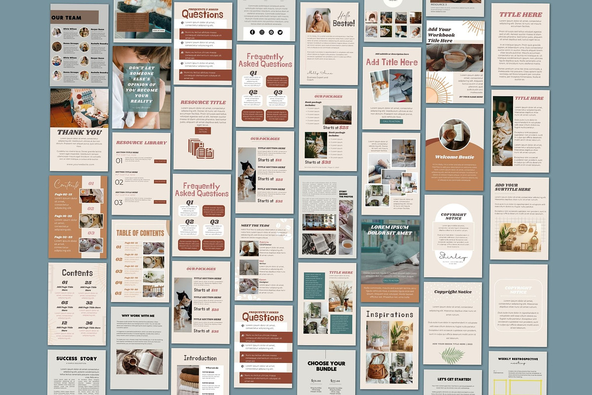 60-Page Canva Ebook workbookTemplate, a Templates & Theme by iloveTemplate (Photo 3 of 5)