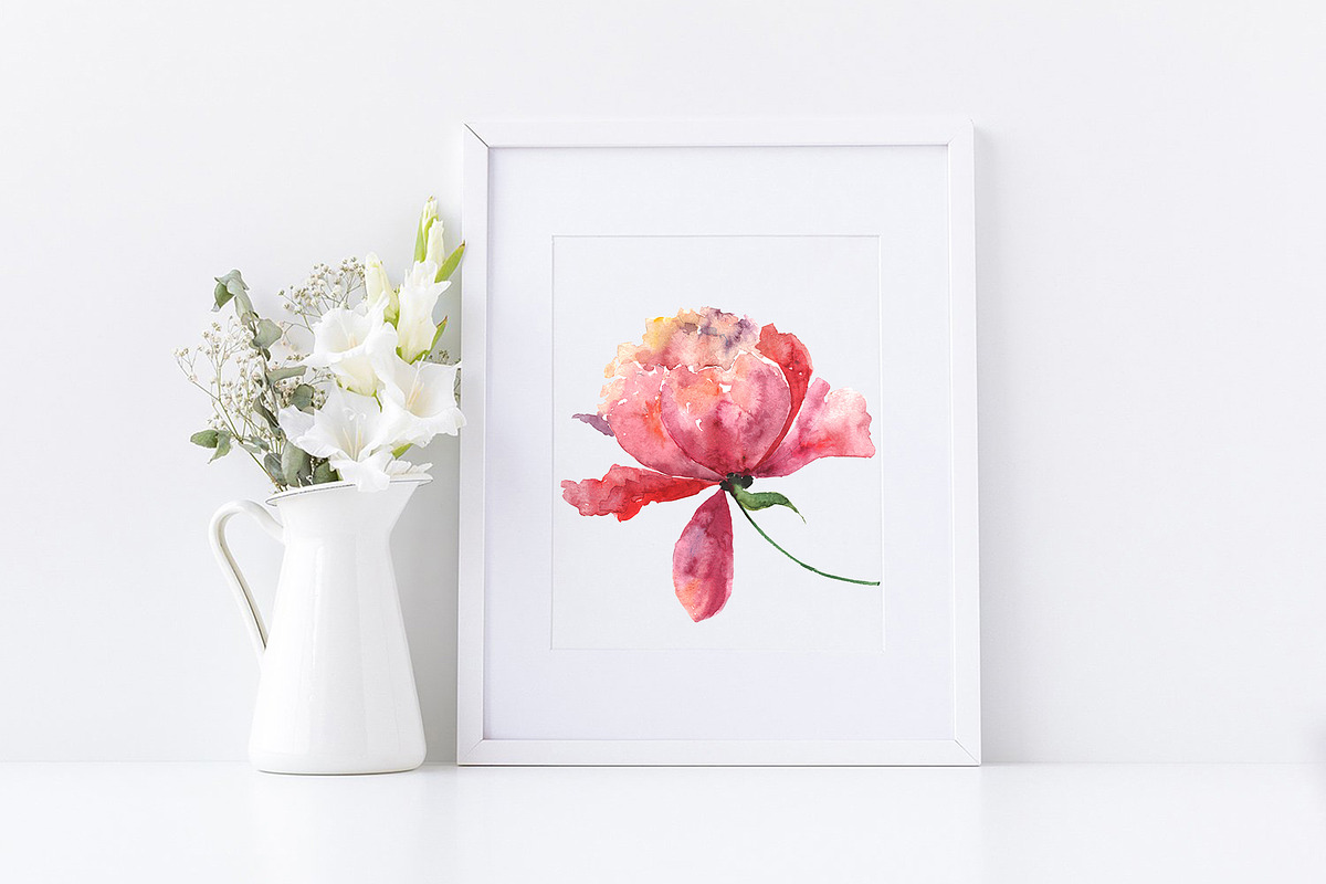 Watercolor set. Flower meadow, bee,, an Illustration by ElliaArt (Photo 2 of 8)