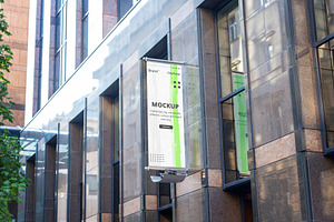 Vertical Building Banner Mockup, an Advertising Mockup by RSplaneta