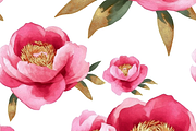 Peony Watercolor Patters Set, a Pattern Graphic by LoveDesignShop (Thumbnail 4 of 6)