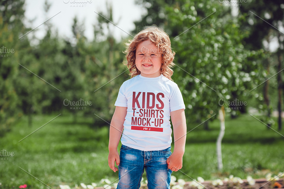 Kids T-Shirt Mock-Up Vol 1, a Shirt Mockup by Freeman Studio (Photo 7 of 10)