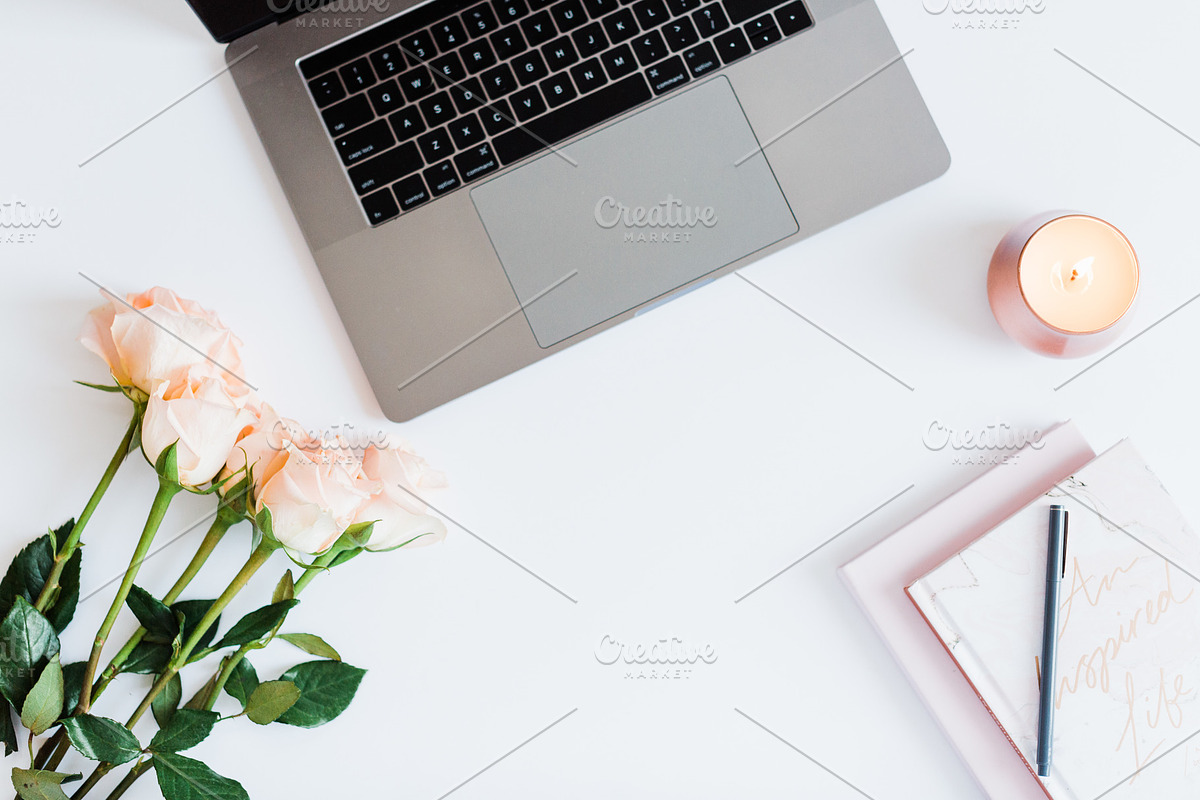 Girlboss Desk Overlay with Macbook, a Background Photo by T&V Design Co. (Photo 1 of 2)
