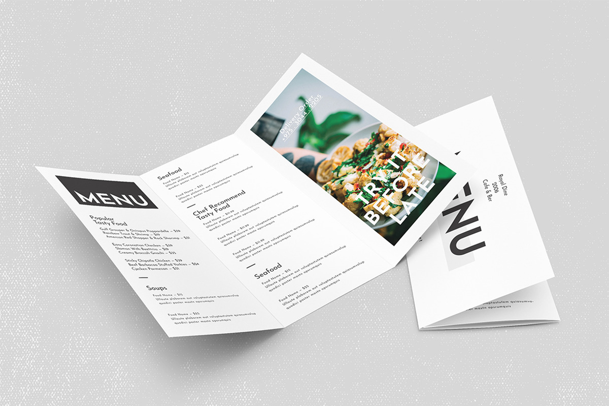 Simple Trifold Menu Template, a Brochure Template by Designsoul14 (Photo 5 of 7)