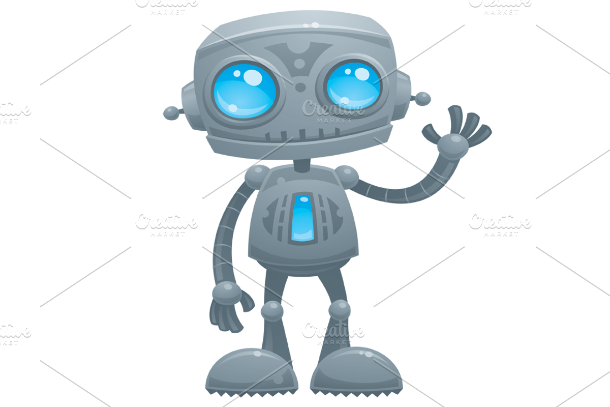 Waving Robot, an Illustration by Schwegel Illustration