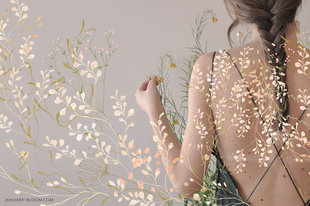 WILDER GARTEN delicate whimsy floral, a Decorative Illustration by January Bloom (Photo 3 of 27)