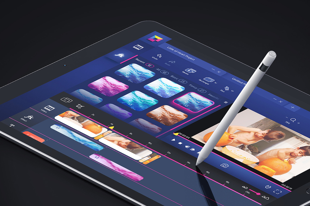 Video Editor UI, a Templates & Theme by worawaluns (Photo 2 of 3)