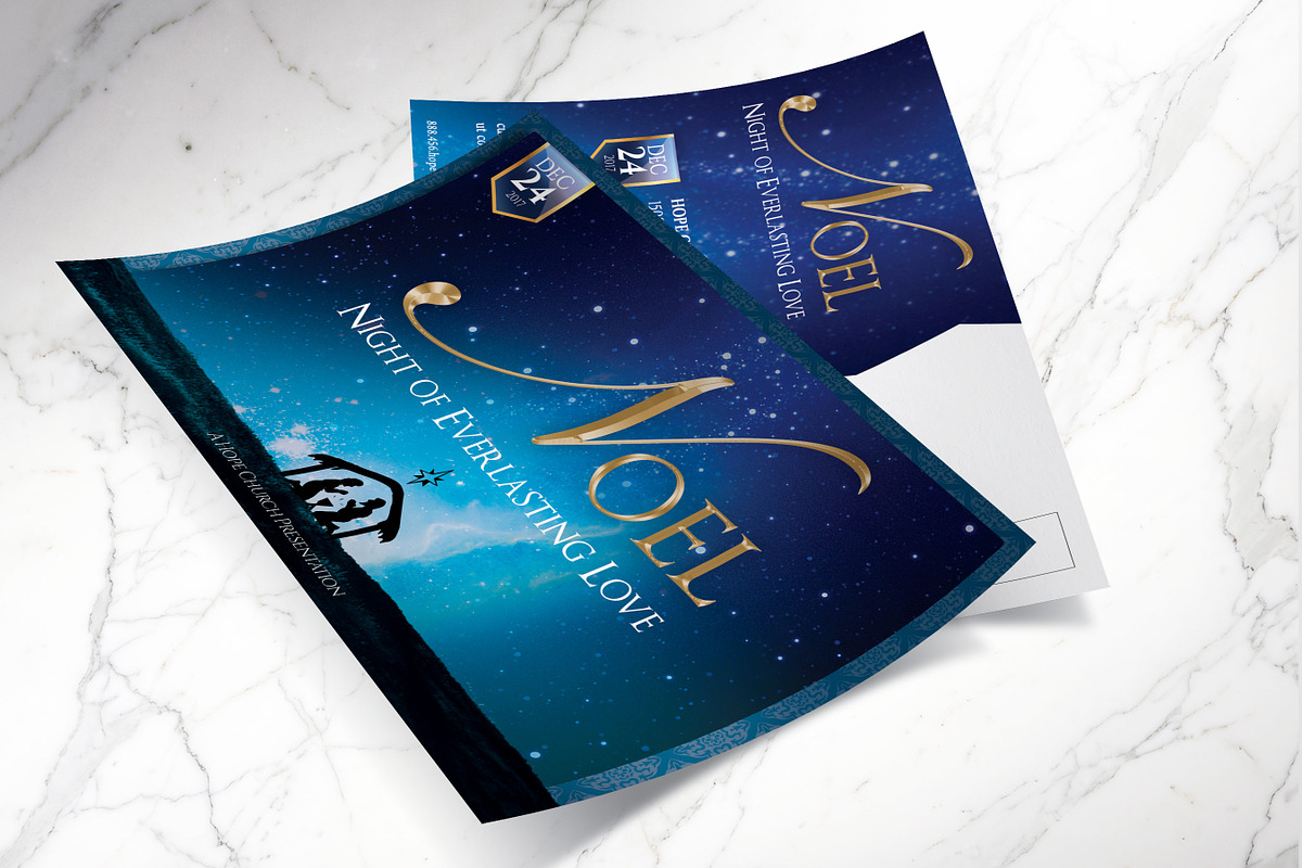Noel Christmas Postcard Photoshop, a Flyer Template by Godserv Designs (Photo 6 of 11)