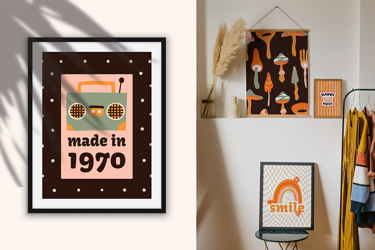 Retro revival pack. Groovy clipart, a Graphic by Murvin (Photo 9 of 9)