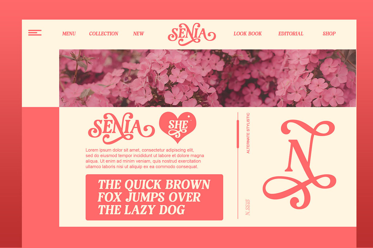 Mawar - Alternate Slant Serif, a Serif Font by Luna Shop (Photo 8 of 9)
