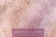 Watercolor & Glitter, a Texture Graphic by SurfaceStories (Thumbnail 1 of 7)