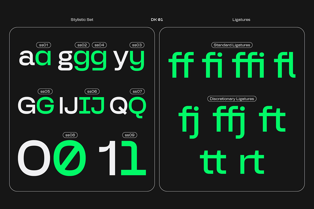 DK 01 - Typeface Family, a Sans Serif Font by DKType Foundry (Photo 13 of 18)