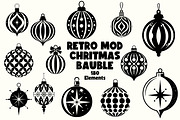 Retro MOD Christmas Baubles, an Object Graphic by Pattern Whimsy (Thumbnail 1 of 5)