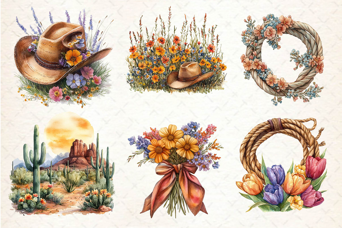 Western Spring Clipart, an Illustration by Dream Creation (Photo 3 of 6)