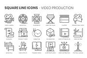 Square line icons, an Outline Icon by Howcolour (Thumbnail 63 of 85)