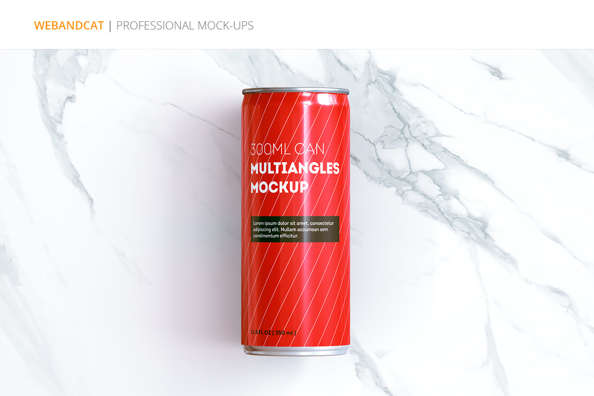 Energy Drink Can Mock-up, a Cups & Container Mockup by WebAndCat (Photo 3 of 9)