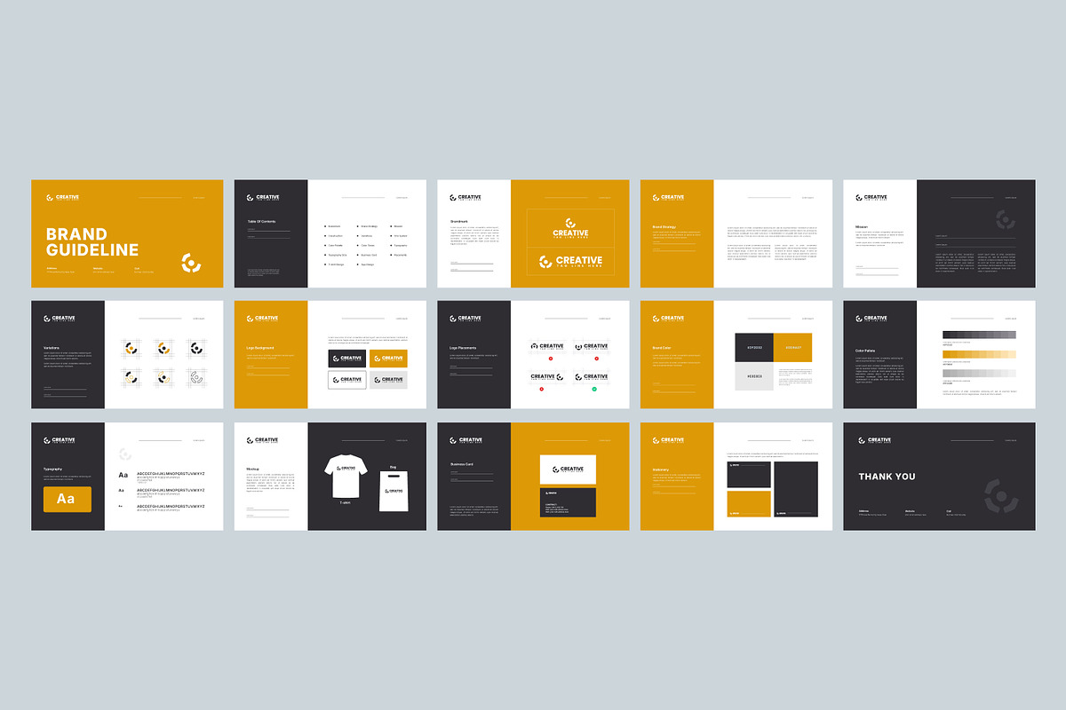 Modern Brand Guidelines Template, a Branding & Logo Template by ...