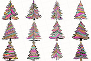 Iridescent Christmas Tree Clipart, an Illustration by OK Design (Thumbnail 3 of 6)