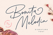Bonita Melodia Script, a Script Font by Andrey Sharonov (Thumbnail 1 of 13)